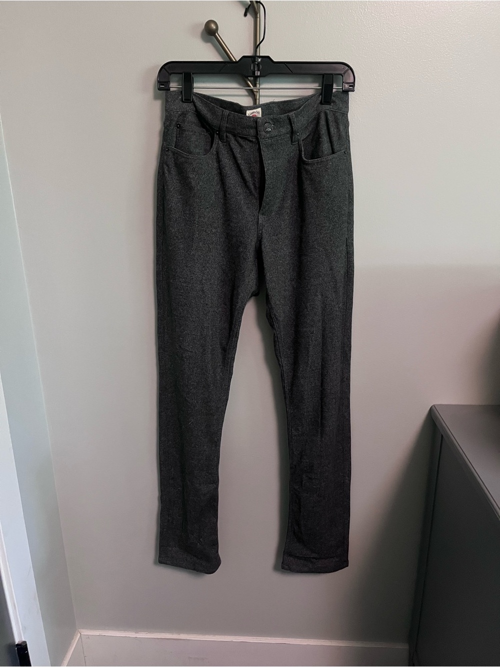 Faherty gray wool-blend pants